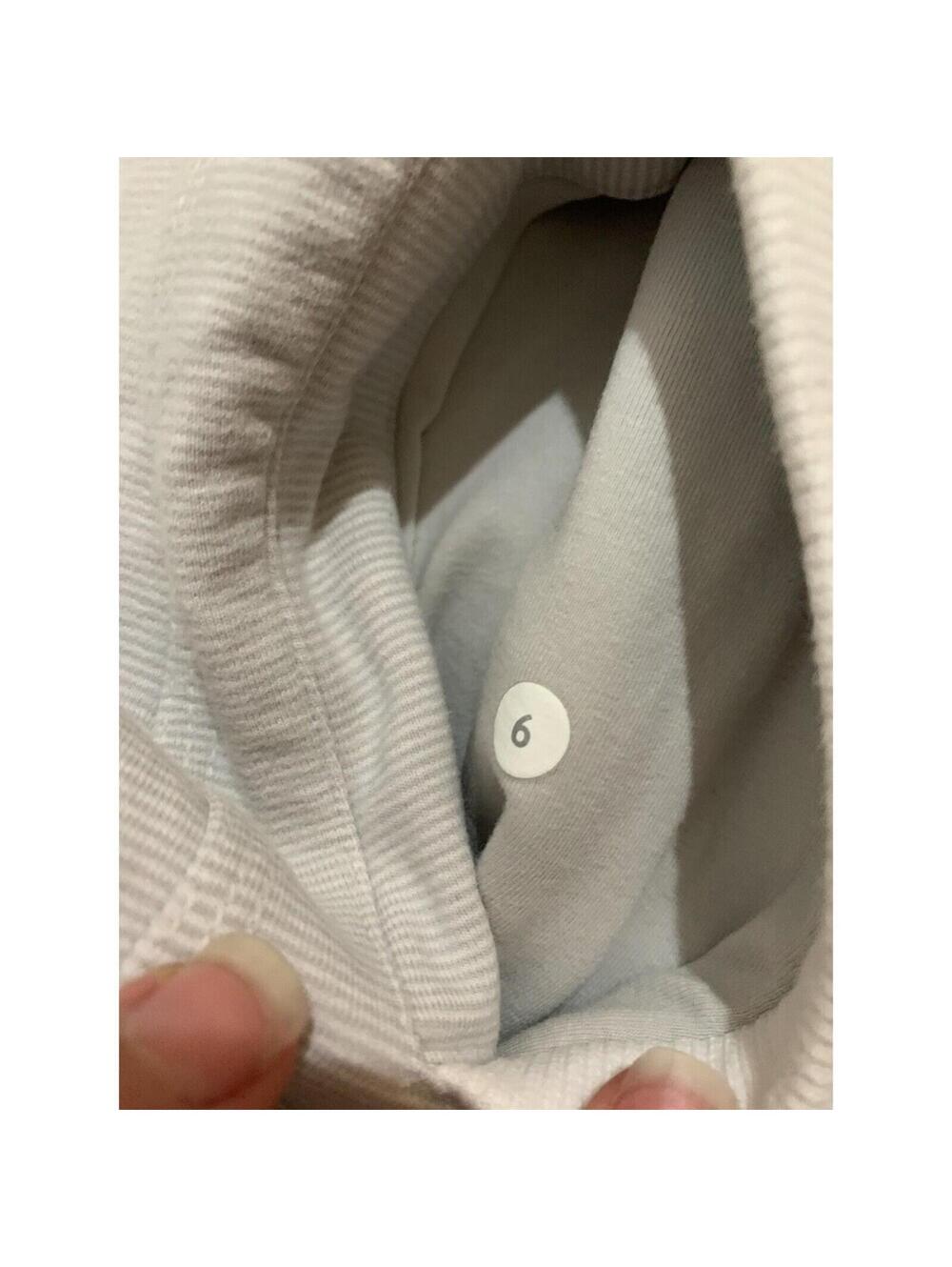 Women's Lululemon jacket white / gray button front collar size 6 - Picture 3 of 9
